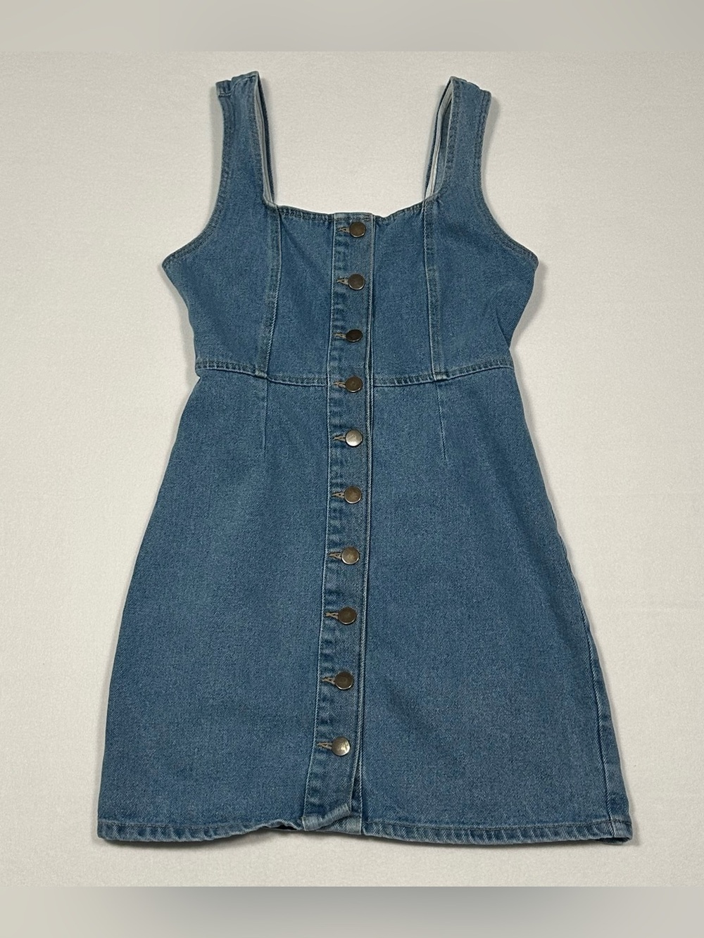 Urban Outfitters Denim Mini Dress Medium Wash Button Down 100% Cotton Size 4